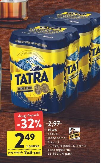 Intermarche Piwo tatra jasne pełne oferta