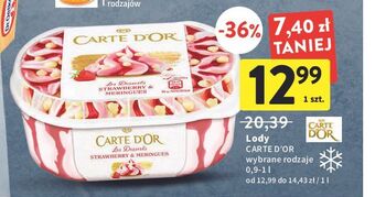 Intermarche Lody strawberry & meringues algida carte d'or les desserts oferta