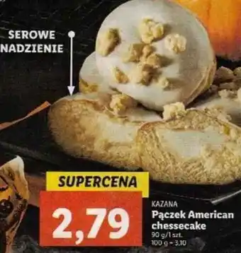 Lidl Kazana, pączek American chessecake, 90g=1szt., 100g=3,10 oferta