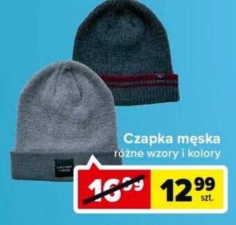 Carrefour czapka męska różne wzory oferta