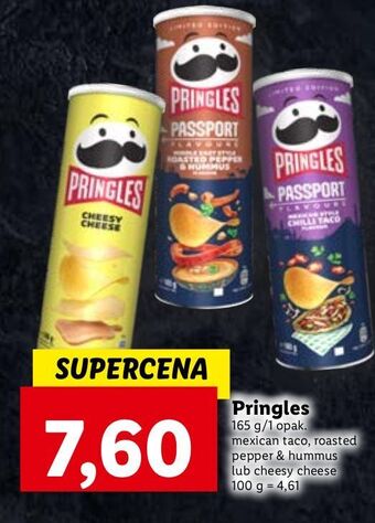 Lidl Chipsy passport middle east style roasted pepper & hummus pringles oferta