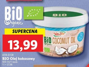 Lidl Olej kokosowy bio vita d'or oferta