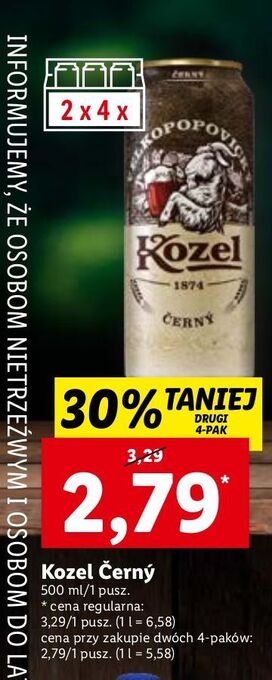 Lidl Piwo kozel cerny oferta