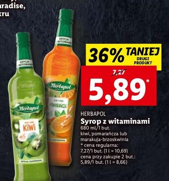 Lidl Syrop kiwi herbapol oferta
