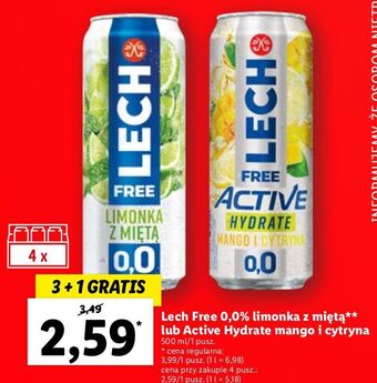 Lidl Piwo lech free limonka z miętą oferta