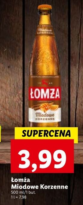Lidl Piwo łomża miodowe korzenne oferta