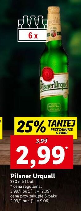 Lidl Piwo pilsner urquell oferta