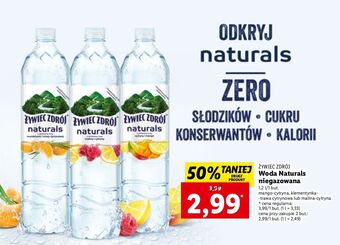 Lidl Woda z nutą maliny i cytryny żywiec zdrój naturals oferta
