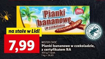 Lidl Pianki bananowe w czekoladzie mister choc oferta