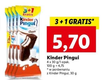Lidl Baton kakaowy kinder pingui oferta