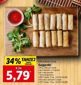 Lidl Sajgonki z mięsem wieprzowo-wołowym i warzywami virtu oferta
