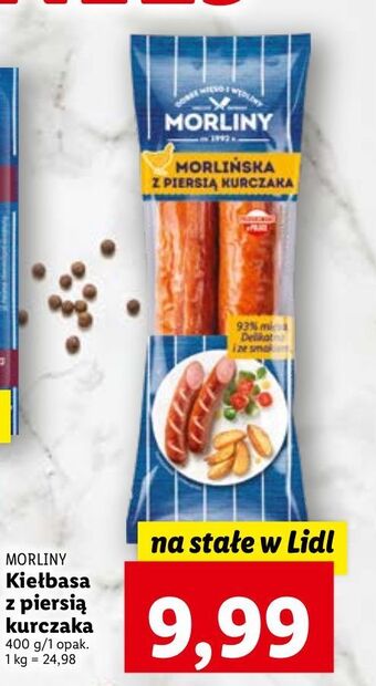 Lidl Kiełbasa morlińska z piersi kurczaka morliny oferta