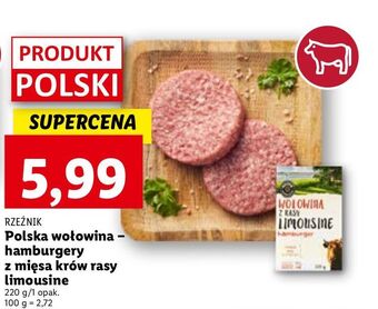 Lidl Hamburger wołowy rasy limousine rzeźnik codzienna dostawa oferta