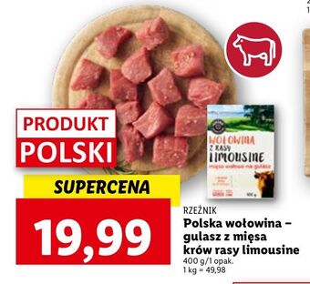 Lidl Wołowina gulasz z mięsa rasy limousine rzeźnik codzienna dostawa oferta