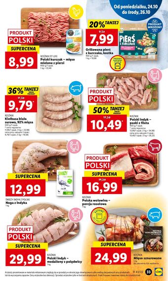 Lidl Mięso mielone z piersi kurczaka rzeźnik codzienna dostawa fit life oferta