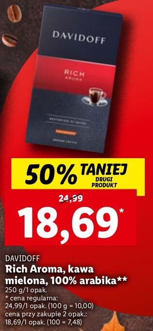 Lidl Kawa davidoff cafe rich aroma oferta