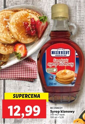 Lidl Syrop klonowy mcennedy oferta