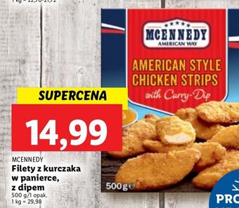 Lidl Filet z kurczaka strips + dip curry mcennedy oferta
