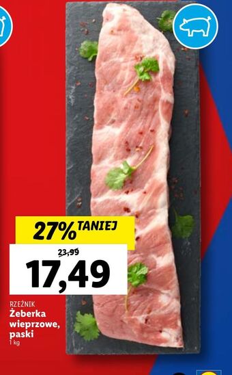 Lidl Żeberka wieprzowe paski rzeźnik codzienna dostawa oferta