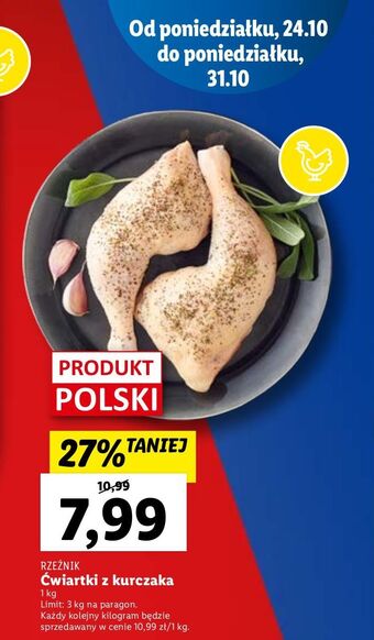 Lidl Ćwiartka tylna z kurczaka rzeźnik codzienna dostawa oferta