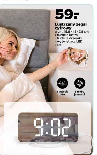 Netto Zegar lustrzany cyfrowy oferta