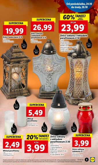 Lidl Wkład parafinowy 38 h oferta