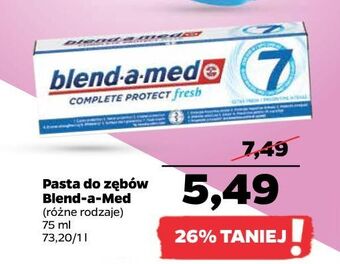 Netto Pasta do zębów fresh blend-a-med complete protect 7 oferta