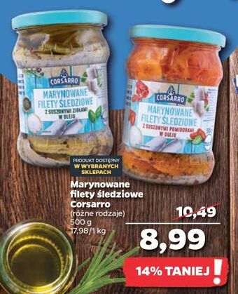 Netto Filety śledziowe z suszonymi pomidorami corsarro oferta