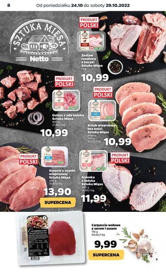 Netto Sznycle z szynki wieprzowej sztuka mięsa netto oferta