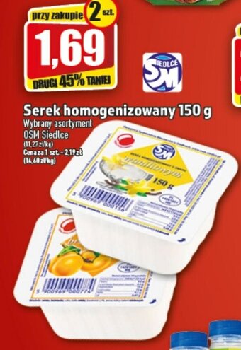 Topaz osm siedlce serek homogenizowany 150g oferta