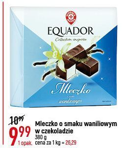 E.Leclerc Mleczko o smaku waniliowym w czekoladzie wiodąca marka equador oferta