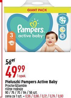 E.Leclerc Pieluszki dla dzieci extra large pampers active baby oferta