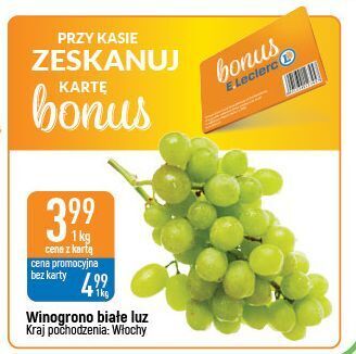 E.Leclerc Winogrona jasne oferta