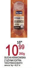 E.Leclerc Kiełbasa krakowska sucha z szynki tarczyński oferta
