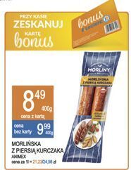 E.Leclerc Kiełbasa morlińska z piersi kurczaka morliny oferta