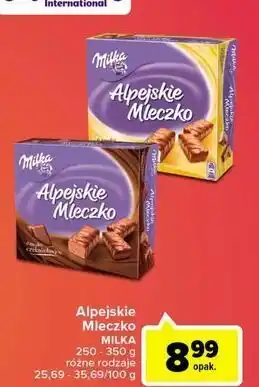 Carrefour Market Czekoladki czekoladowe milka alpejskie mleczko oferta