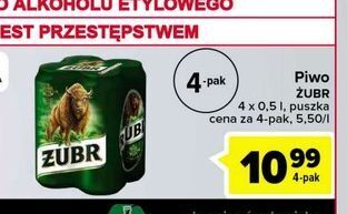 Carrefour Market Piwo żubr 1768 oferta
