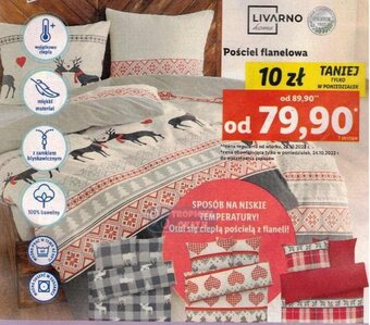 Lidl Livarno Pościel flanelowa oferta