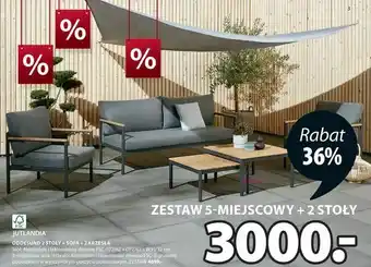 JYSK Oddesund 2 stoły + sofa + 2 krzesła oferta