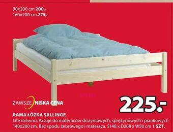 JYSK Rama łóżka sallinge oferta