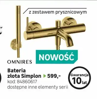 Leroy Merlin Bateria złota Simplon oferta