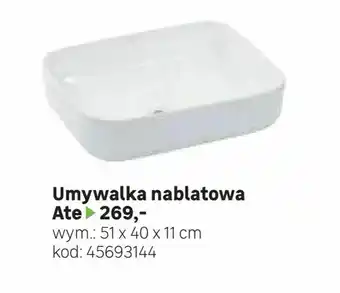 Leroy Merlin Umywalka nablatowa Ate oferta