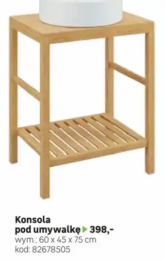 Konsola pod umywalkę