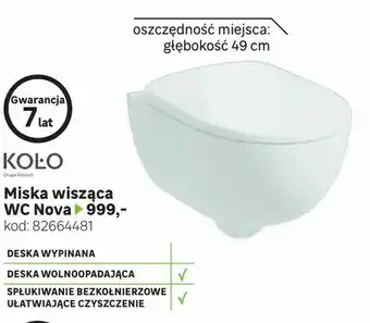 Leroy Merlin Miska wisząca WC Nova oferta