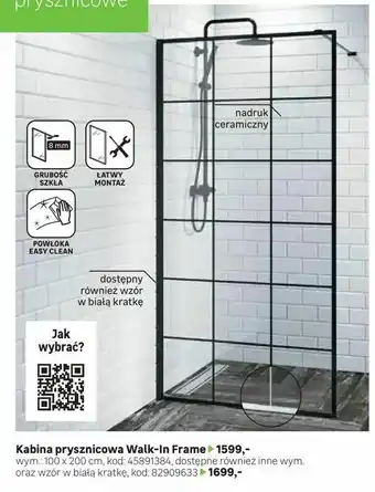 Leroy Merlin Kabina prysznicowa Walk-In Frame oferta