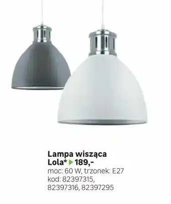 Leroy Merlin Lampa wisząca lola oferta
