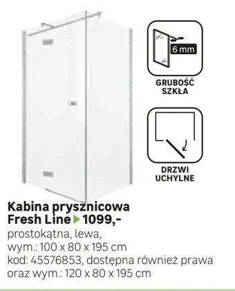 Leroy Merlin Kabina prysznicowa Fresh Line oferta