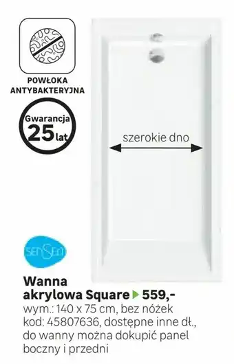 Leroy Merlin Wanna akrylowa Square oferta
