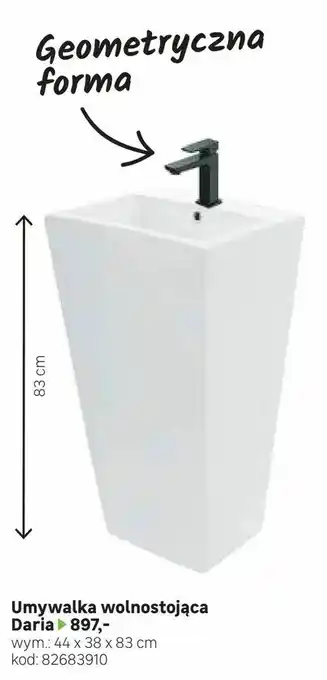 Leroy Merlin Umywalka wolnostojąca Daria oferta