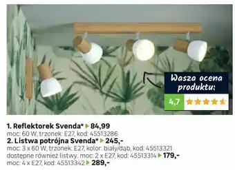 Leroy Merlin Listwa potrójna Svenda oferta